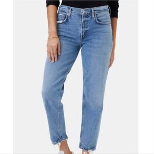 Classic Blue Women's Jeans Agolde Kye Mid Rise Straight Crop Size 25 Nwt
